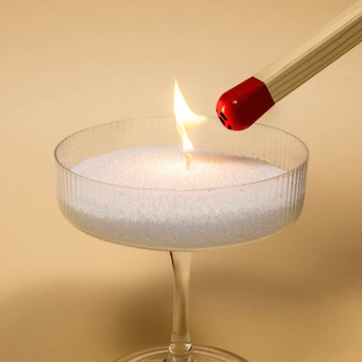 Candle lighting with matchstick lighter