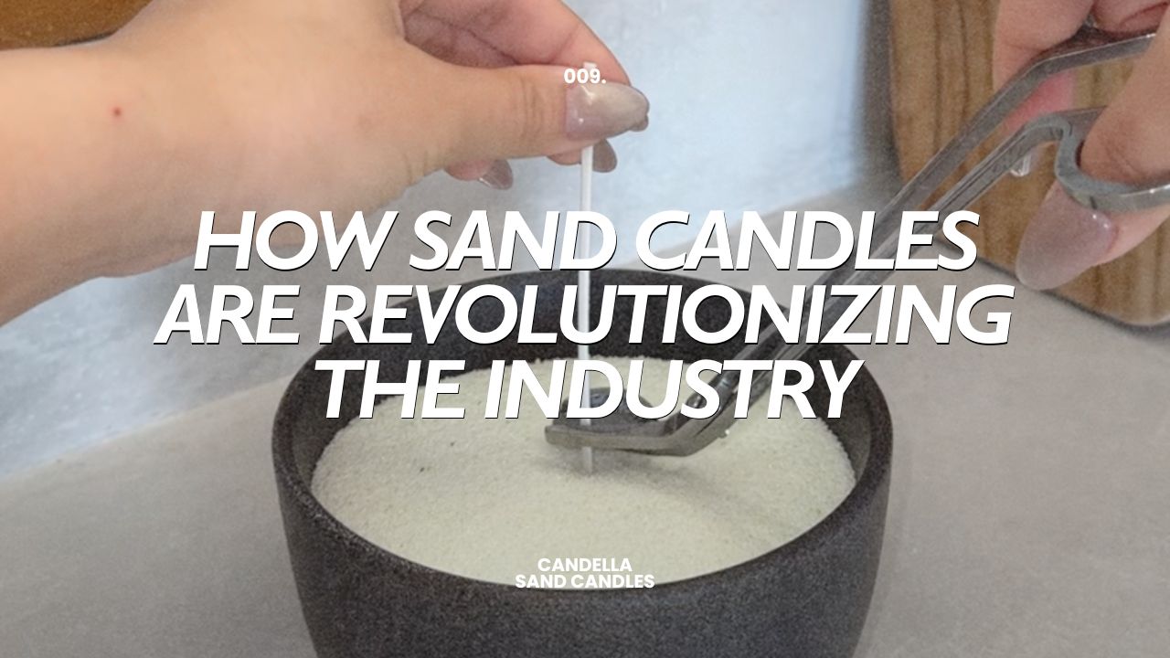 Trimming the wick for the sand candle
